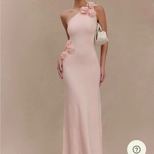 Meshki Paloma Maxi Flowers Pink One Shoulder Dress SOLD OUT